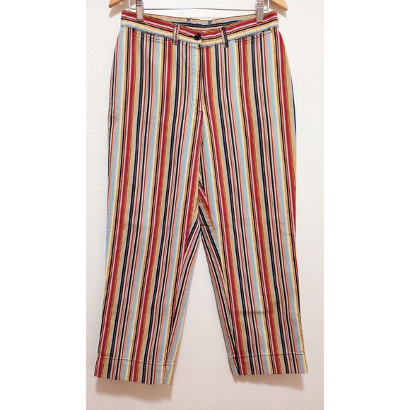 St. Johns Bay Pants - St Johns Bay Pants Striped Colorful Retro Funky Comfortable Chic Womens Size 8